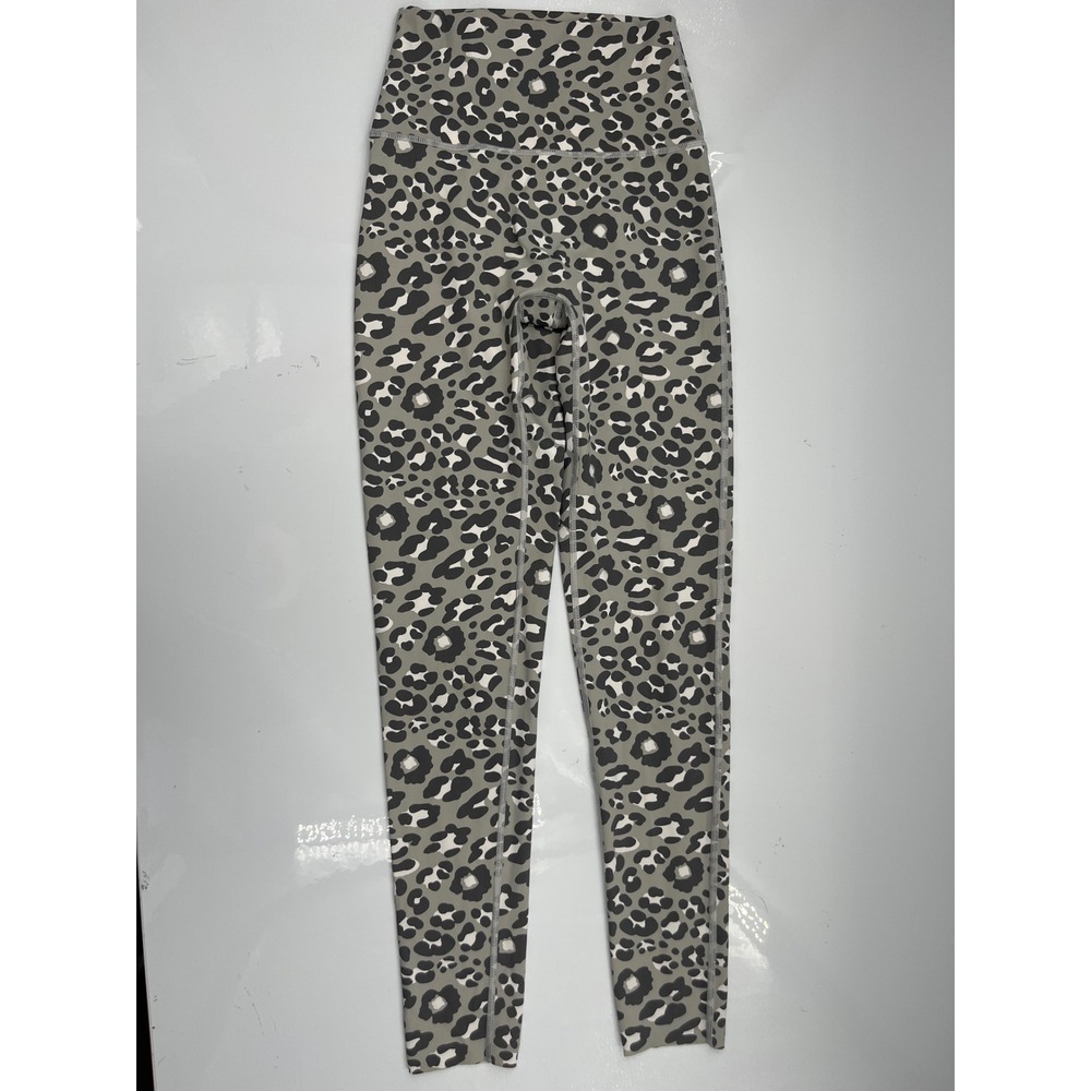 OFFLINE by Aerie Real Me High Waisted Leopard Print Leggings Gray Black XS